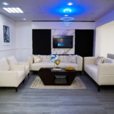 Silver Sofa Set With Center Table And Pillow