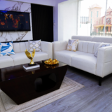 Silver Sofa Set With Center Table And Pillow