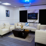 Silver Sofa Set With Center Table And Pillow