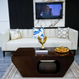 Silver Sofa Set With Center Table And Pillow