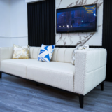 Silver Sofa Set With Center Table And Pillow