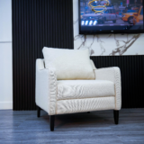 Silver Sofa Set With Center Table And Pillow