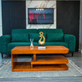 Silver Sofa Set With Center Table And Pillows