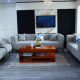 Gold Sofa Set With Center Table And Pillow