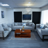 Gold Sofa Set With Center Table And Pillow