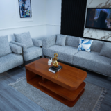 Gold Sofa Set With Center Table And Pillow