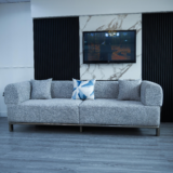 Gold Sofa Set With Center Table And Pillow