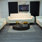 Platinum Sofa Set With Table and Pillows