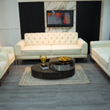 Platinum Sofa Set With Table and Pillows