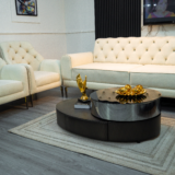 Platinum Sofa Set With Table and Pillows