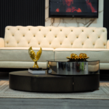 Platinum Sofa Set With Table and Pillows