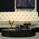 Platinum Sofa Set With Table and Pillows