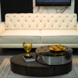 Platinum Sofa Set With Table and Pillows