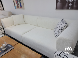 Gold Sofa Set With Center Table And Pillow (Black-Patterned)