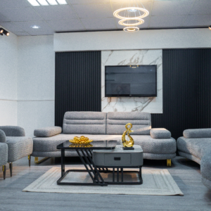 Diamond Sofa Set With Table and Pillows