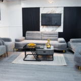 Diamond Sofa Set With Table and Pillows