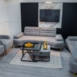 Diamond Sofa Set With Table and Pillows