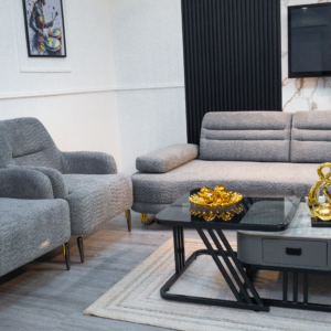 Diamond Sofa Set With Table and Pillows